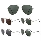 Aviators Oasis Classic Aviator Polarized Sunglasses for Men Women Vintage Retro Style (Green)