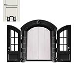 Katzenklappe,Ausbruchsicherer Zugang für Katzen und Welpen | mit Doppelpaneelen, französische Stil Außen-Katzenklappe, 24x27,5x7,2cm - für Schlafzimmertür Flur Haus Terrasse Wand