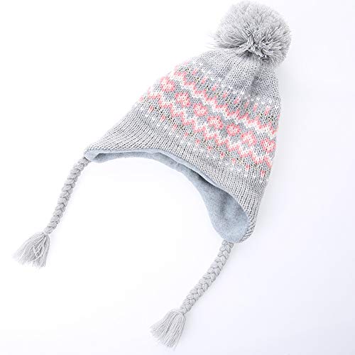 Babymütze für Mädchen mit Ohrenschützern und Winterdesign
