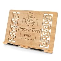 Maverton Leggio Da Tavolo In Bamb&ugrave; - 39x24 Cm, Inclinazione Regolabile, Personalizzabile