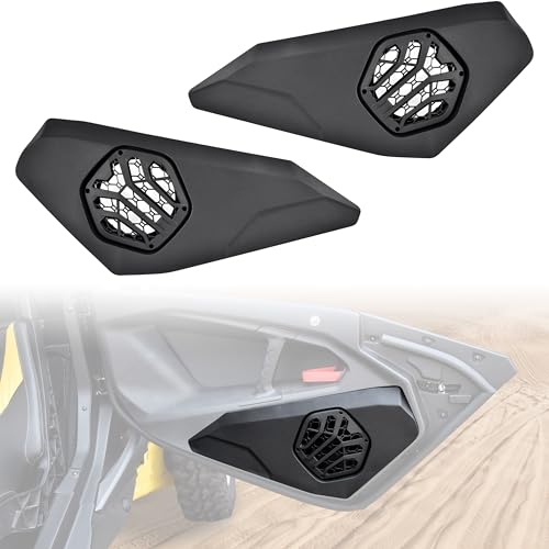SAUTVS One Pair Door Speaker Pods for Can-Am Maverick R, Waterproof Dustproof Front Speaker Pods Panels Enclosures Holder for Can Am Maverick R MAX X RS 2024+ Models Accessories