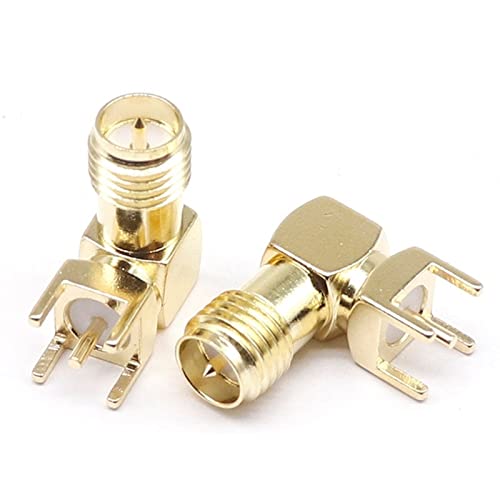 Adaptateur connecteur prise RP-SMA femelle à souder angle droit BENT90 PCB RF cuivre