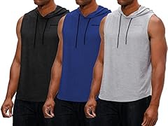 (Sleeveless_3-pack) Black/Navy/Gray