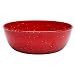 Zak! Designs Confetti Shallow Serving Bowl, Durable and BPA-free, 10", Red