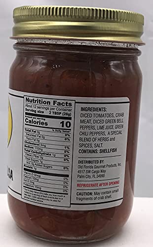 Old Florida Gourmet Blue Crab Salsa - Pack Of 3 In A Gift Box Red 12 Oz, Pack Of 3 #TOP3