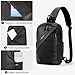 mixi EliteSeries Sling Bag Small Casual Daypack Crossbody Chest Bag One Shoulder Travel Backpack Waterproof Lightweight Versatile-13 Inch, Black
