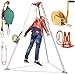 Emergency Rescue Tripod Confined Space Tripod and Winch Kit Rescue Tripod System Hoist Rescue Tools for Well Sewer(1200LBS Winch+Safe Belt)
