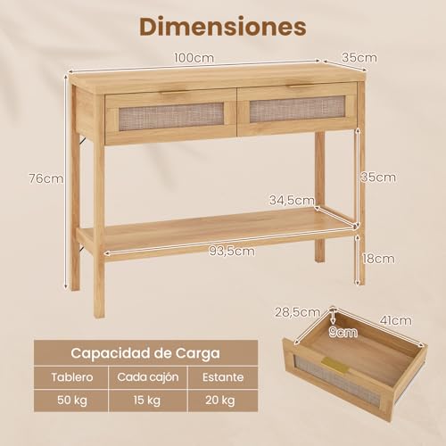 Mesa consola estrecha antivuelco para pasillos pequeños 4