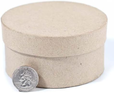 Factory Direct Craft Package of 12 Ready to Decorate Paper Mache Boxes with Lid for Crafting, Creating and Projects