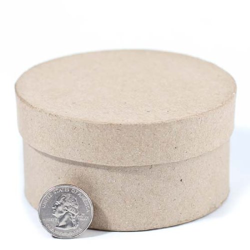 Factory Direct Craft Package of 12 Ready to Decorate Paper Mache Boxes with Lid for Crafting, Creating and Projects