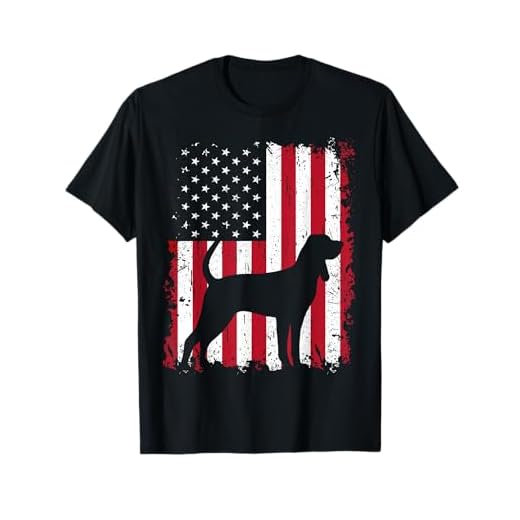 Redbone Coonhound 4th of July American USA Flag Gift T-Shirt