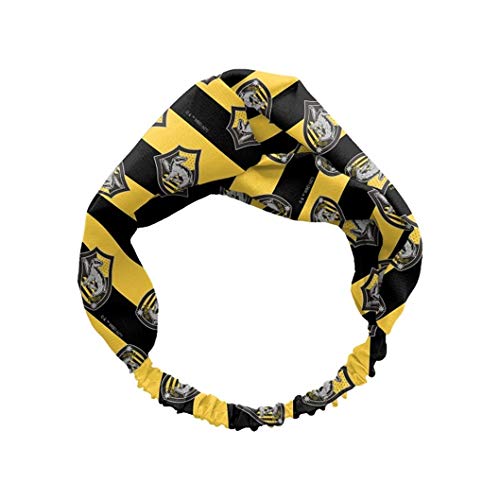 Image of Spoontiques Headband Printed Fabric Hair Bands, Knotted Hair Band for Everyday Use, Hufflepuff, one size (20302)