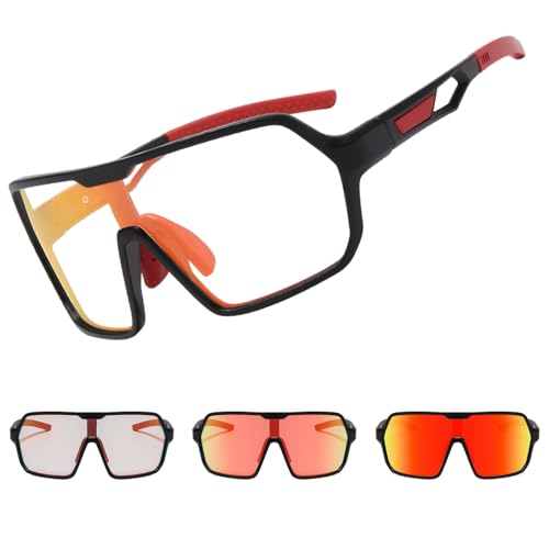 Suertree Fotochromowe Okulary rowerowe Sport Mężczyźni Kobiety Przezroczyste soczewki MTB UV400 Bieganie Jazda Wędkarstwo Golf Piesze wycieczki