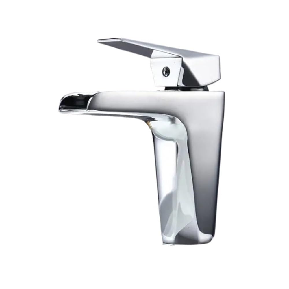 Mitigeur lavabo cascade B571 chrome pour meuble de salle de bain moderne