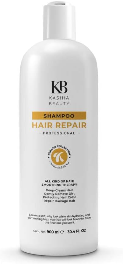 Keratin Hair Repair Shampoo 30.4 oz – Deep Repair & Strengthening from Roots to Ends – Restores Damaged, Chemically Treated Hair – Sulfate-Free Formula for All Hair Types