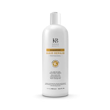 Kashia Beauty Keratin Hair Repair Shampoo 30.4 oz Deep Repair & Strengthening from Roots to Ends Restores Damaged, Chemically Treated Hair Sulfate-Free Formula for All Hair Types