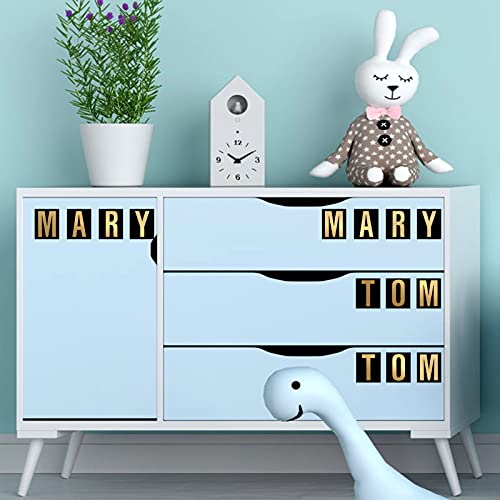 Image of Zonon 8 Sheets Mailbox Numbers Letters Stickers,2 Inch,Gold in Black | Self-adhesive Vinyl for Door Window Car Truck Address, Reflective Mailbox Numbers Letters Kit, Home Business Sign