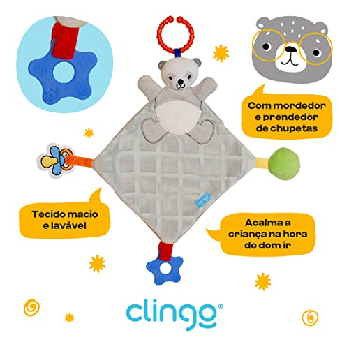 Clingo Naninha Panda Cinza Panda Cinza