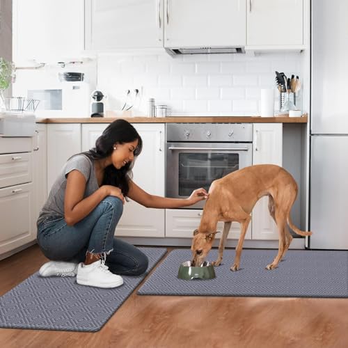 2-Pc Mattitude Cushioned Anti-Fatigue Kitchen Mat Set: Grey 59" or Black 47" - image 7
