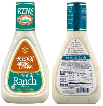 Buttermilk Ranch Salad Dressing (2 Bottles, 16 oz. Each)