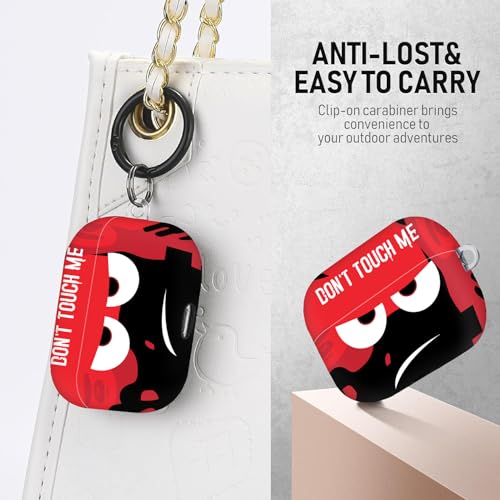 Image of Compatible with Airpods Pro 3 Case(2025),Don't Touch Me for Airpods Pro 3rd Generation Cases Cover with Lanyard Soft Silicone Cute Shockproof Cover for Women Men,Black