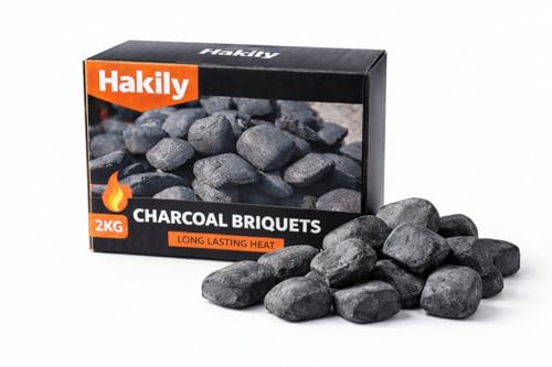 Image of Premium Charcoal Briquettes (All-Natural & Long-Lasting) Barbecue and Grill - for Coal for Cooking & Grilling| BBQ Koila for Camping & Cooking-2KG