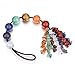 JSDDE 7 Chakra Pierre Ornement Suspendus Cristaux de Frange Décoration pour Voiture Fenêtre Yoga Méditation Rond