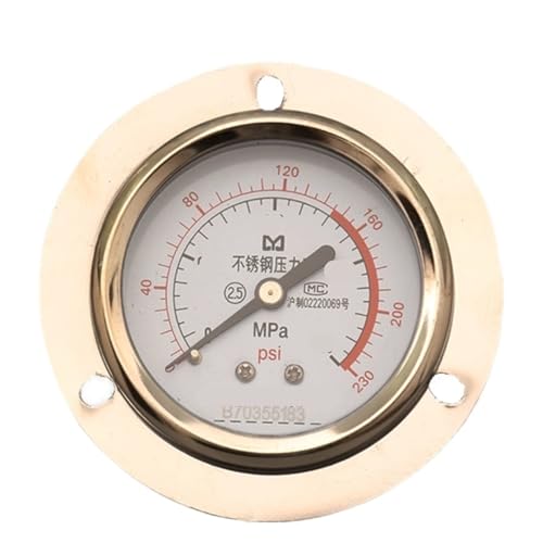 Manomètre axial Y60ZT de précision, boîtier acier inoxydable 304 durable