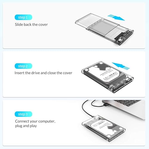 Boîtier SSD 2,5 transparent contre le manque d'espace PC 4To
