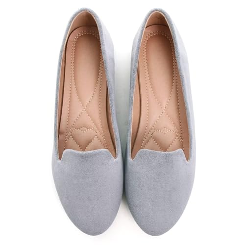 Image of Dear Time Women's Casual Loafers Flats Comfortable Round Toe Dress Shoes Slip On Ballet Flats for Women Work Office Shoes