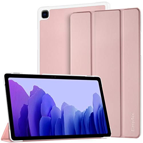 EasyAcc Funda Compatible con Samsung Galaxy Tab A7 10.4 2020, Ultra Slim PU Protectora Carcasa con Función de Soporte Compatible con Samsung Galaxy Tab A7 10.4 2020 SM-T500/SM-T505,Oro Rosado