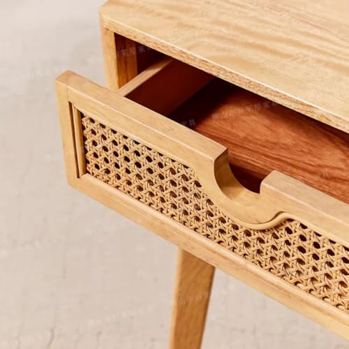 Buffet en bois naturel de qualité supérieure, meuble d'accent moderne en rotin pour séjour - 7