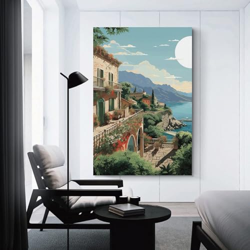 Toile murale de qualité supérieure style décoration méditerranéenne