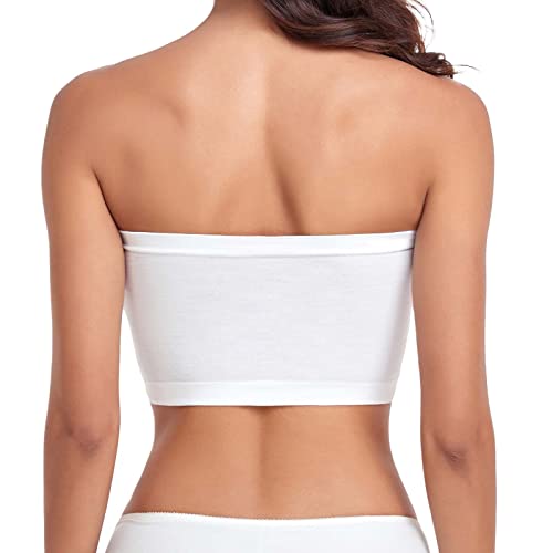 RISSCAN Women's Bandeau Bra Padded Strapless Bra Seamless Bandeau Bralette Tube Top Bra - Image 3