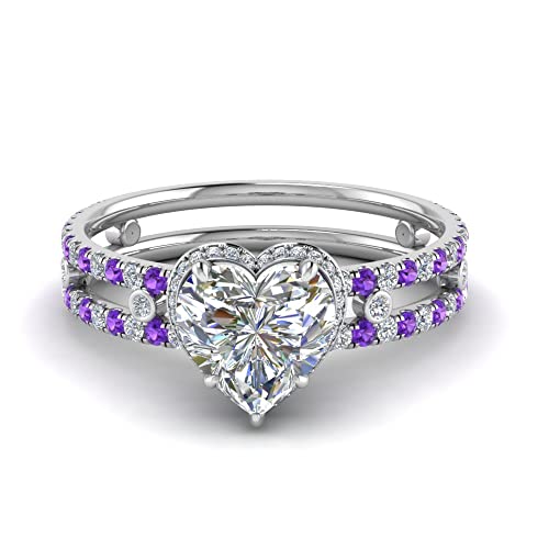 Bijoux d'exception en argent avec pierre de cœur façonnée style halo