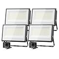 Olafus 100W Flood Lights Outdoor, 9000lm LED Work Light Plug in, 6500K Daylight White Led Flood Light Outdoor, IP66 Waterproof Security Lights for Yard Garage Stadium 4 Pack