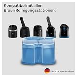 Braun ShaverCare wkłady czyszczące 3 w 1 – oryginalne wkłady – czyści golarkę 10 razy lepiej niż woda, środek do czyszczenia głowic golących, usuwa włosy i cząsteczki skóry – 12 szt
