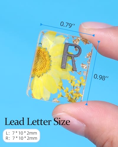 Image of Plifal Xray Markers with Lead Initials Flower - X-ray Markers Yellow Dried Floral Glitter in Resin Radiology Include Reusable Adhesive Tapes to Nurse Radiologist Badge Reel Buddy, Easy to Identify