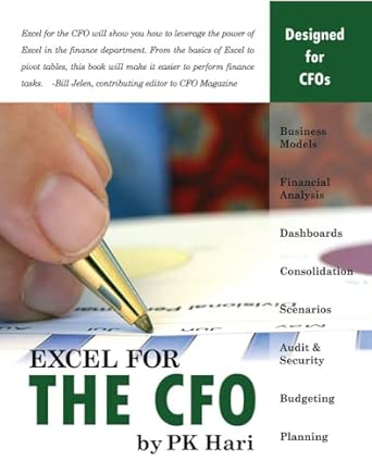 Excel for the CFO book cover