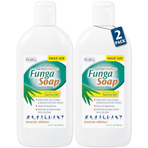Image of Pedifix FungaSoap Cleansing Wash, 13.5 fl oz, Pack of 2 | Tea tree oil wash removes sweat, dirt and odor from feet and body while soothing itchy, irritated skin. Use daily.