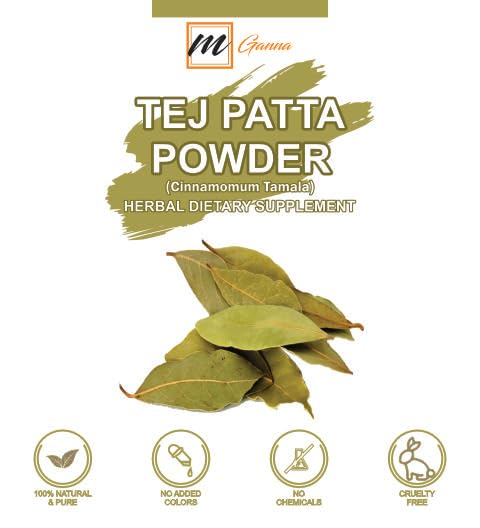 Miniatura 3 de mGanna Polvo de hoja de laurelhoja de laurel de Tej 100% natural como especia aromatizante en recetas de alimentos, ensaladas, bebidas y cuidado de