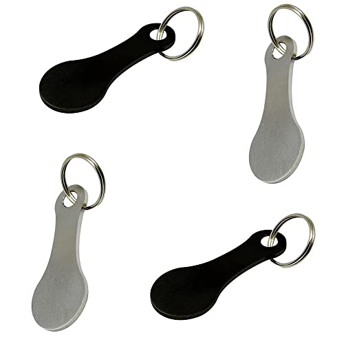 Jeton Caddie, EIMZU 4 pièces Jeton de Caddie Amovible comme Porte-clés, Jeton de Caddie Metal pour Jetons de Caddie, Caddie Cover
