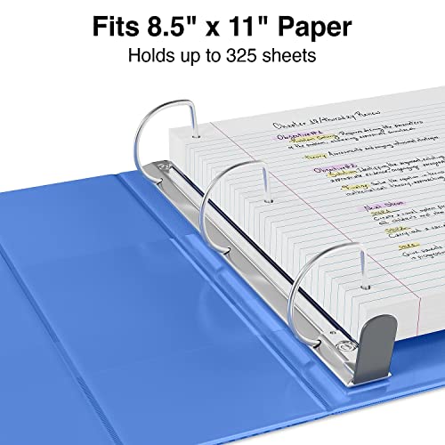 Staples 82683 Heavy Duty 1 1/2-Inch 3-Ring View Binder Periwinkle (24678) #TOP2