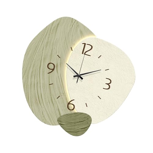 Horloge silencieuse enfants pour chambre et classe sans bruit verte
