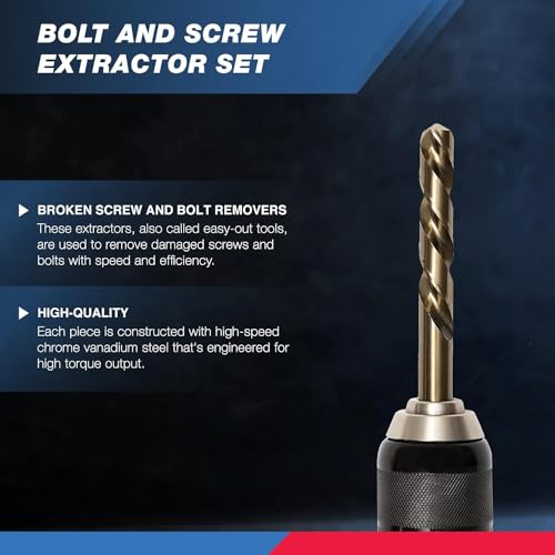 Image of NEIKO 04202A Master Screw Extractor | 55 Pieces Broken Bolt Remover | Multi Spline, Extractor Pins, Spiral and Nut Extractors | 5 /64 inch to 1 /2 inch | Stripped Screws, Studs, Fittings and Lugs Extraction