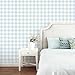 DULEIXUFHEE Plaid Peel and Stick Wallpaper 17.7''x78.7'' Blue Plaid Contact Paper Boho Checkered Wall Paper Self Adhesive Vinyl Removable Wallpaper for Bedroom Nursery Living Room