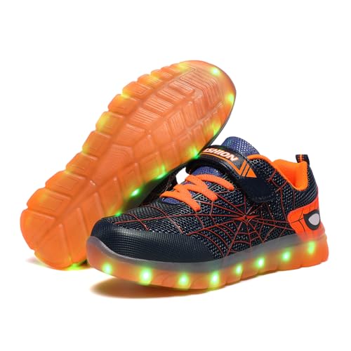 Kids Light Up Sneakers for Boys and Girls, Breathable LED Running Shoes for Toddlers, Comfortable & Non-Slip, Perfect for Play and Sports