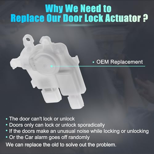 Image of X AUTOHAUX Replacement Rear Left Driver Side Power Door Lock Actuator Motor for Honda Odyssey 2005-2010 5-Door Side Slide Door Lock Door Latch Actuator Assembly Replace No.72663-SHJ-A11 White