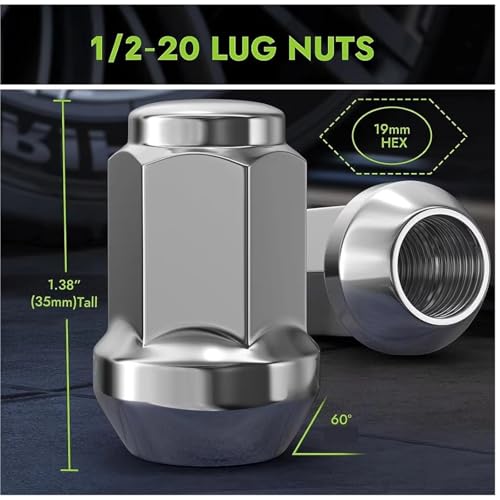 Pernos y tuercas de rueda 1/2-20 para Jeep Grand Cherokee 1993-2010 y Nitro 5