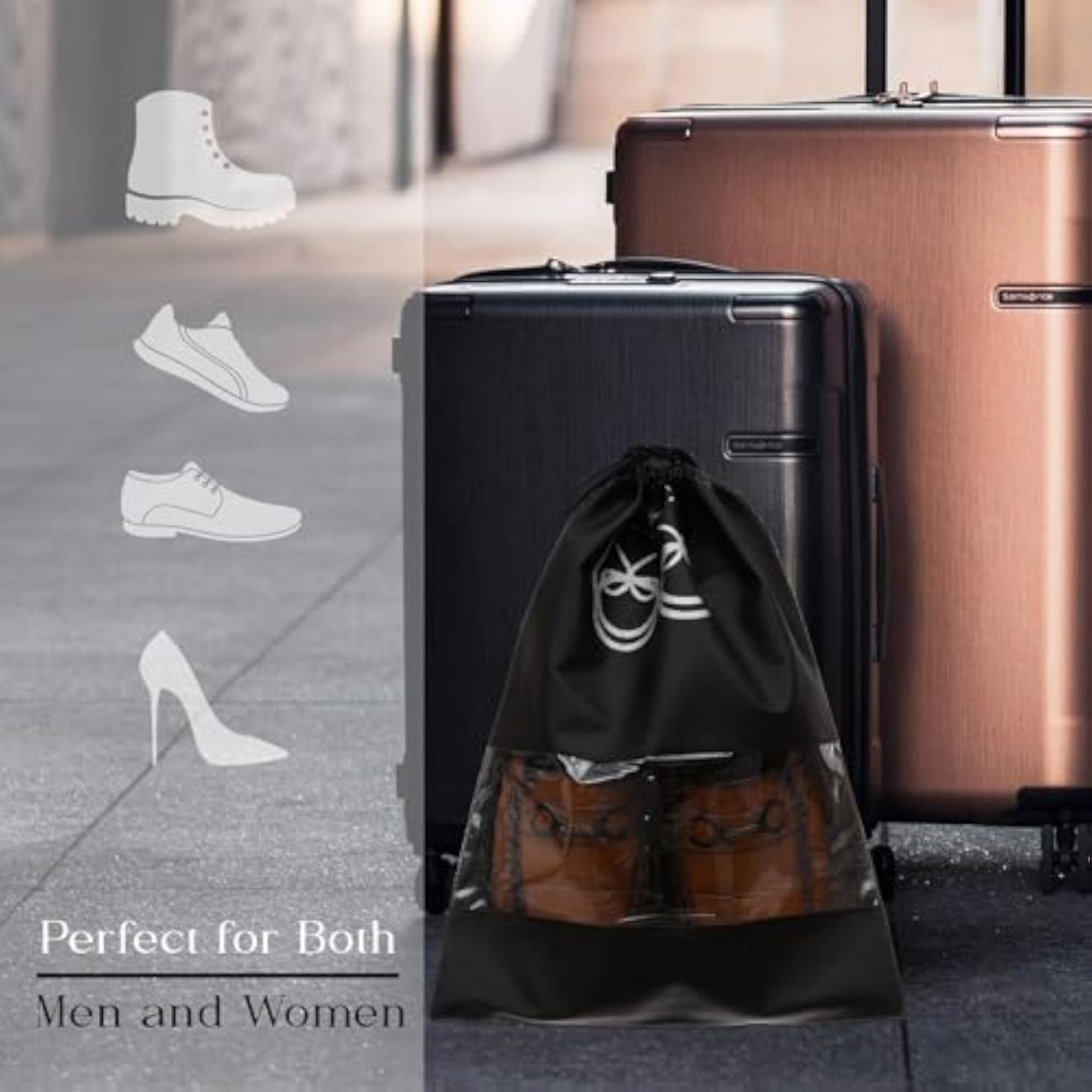 Shoe Bag for Travel Organizer, Transparent Pouch